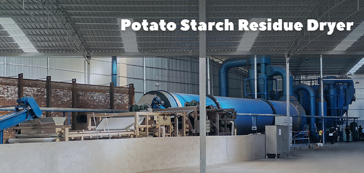 potato residue drying machine